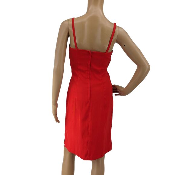 Vintage 90s My Michelle Mini Dress Red Empire Waist Sleeveless Jr Size 5/6 - Picture 2 of 10